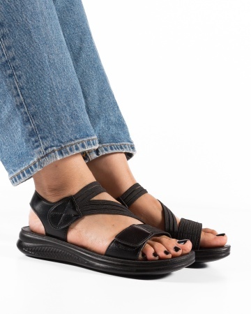 Sandale dama Negre din Piele Ecologica Jion