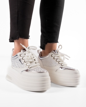 Sneakers dama Albi cu platforma din Piele Ecologica Pio - Img 2