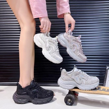 Sneakers dama bej cu talpa groasa 9839 - Img 11