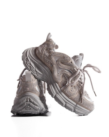 Sneakers dama gri cu talpa groasa 9839