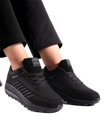 Sneakers dama negri din piele ecologica C20 - Img 3