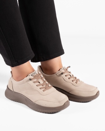 Pantofi dama casual bej din piele ecologica J62-3 - Img 4