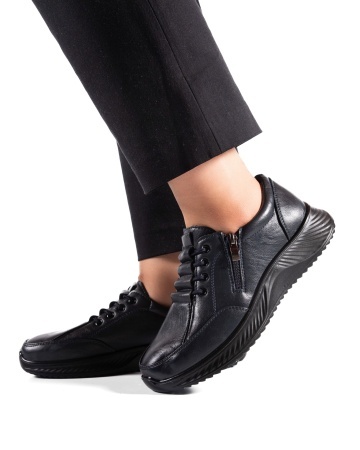 Pantofi dama casual bleumarin din piele ecologica J12