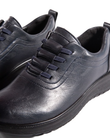 Pantofi dama casual bleumarin din piele ecologica T521 - Img 7