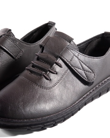 Pantofi dama casual gri din piele ecologica D2506 - Img 7