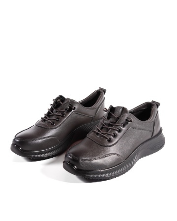Pantofi dama casual gri din piele ecologica J03 - Img 5