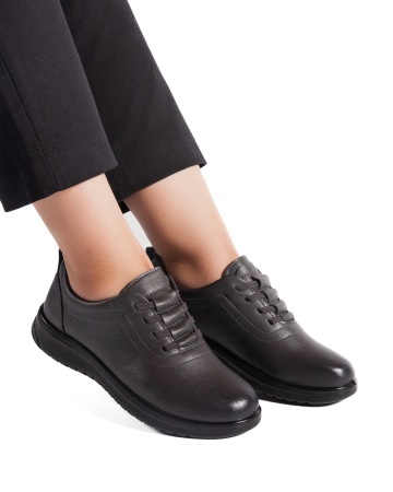 Pantofi dama casual gri din piele ecologica T521 - Img 2