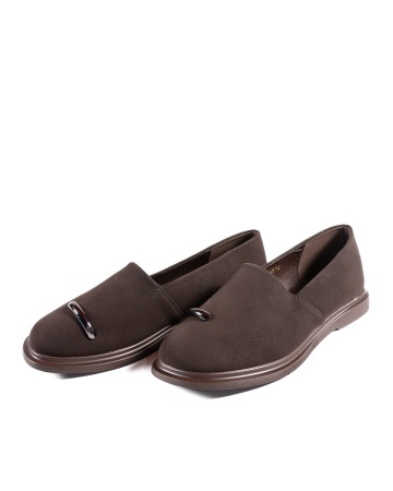 Pantofi dama casual maro inchis din piele ecologica LF01-2