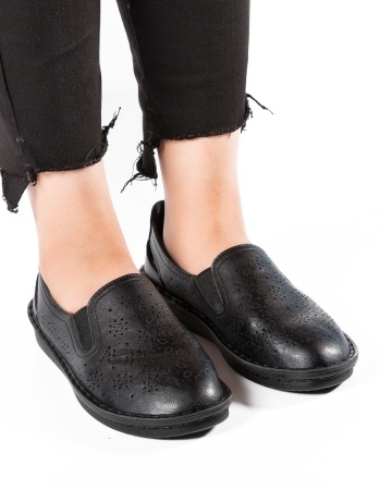 Pantofi dama casual Negri din Piele Ecologica Danb