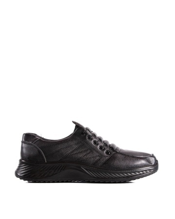 Pantofi dama casual negri din piele ecologica J01 - Img 4