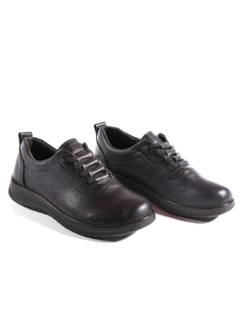 Pantofi dama casual negri din piele ecologica T521-marimi mari pana la 43 - Img 5