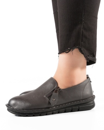 Pantofi dama Gri din Piele Ecologica Uaoo - Img 4