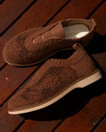 Pantofi dama Maro din Material texil dantelat Ecologic Vliz - Img 4