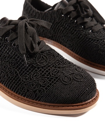 Pantofi dama Negri din Material texil dantelat Ecologic Van - Img 6