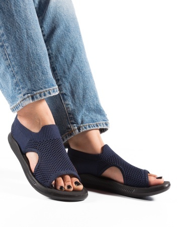 Sandale dama Albastre din material textil EOIU