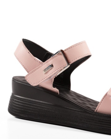 Sandale dama cu Platforma Roz din Piele Ecologica Ione - Img 6