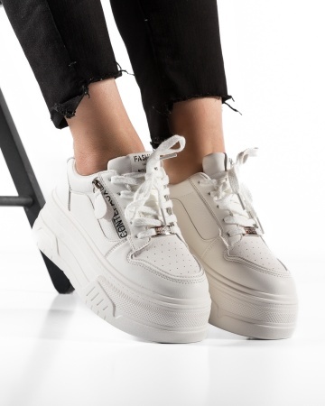 Sneakers dama cu platforma Albi din Piele Ecologica Paca - Img 3