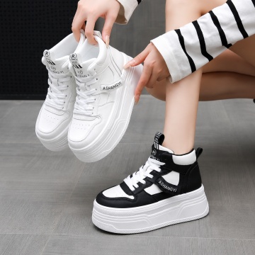 Sneakers dama cu platforma Negri din piele Ecologica Ploo - Img 2