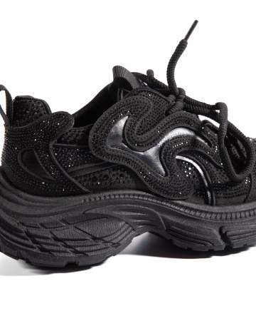 Sneakers dama negri cu talpa groasa 9839 - Img 6