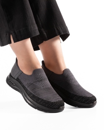 Sneakers dama Negri din Textil Uana - Img 3