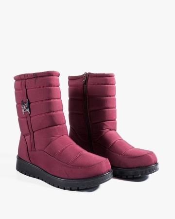 Cizme dama imblanite rosii din fas B11-9