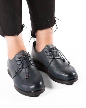 Pantofi dama Bleumarin din Piele Ecologica Yah