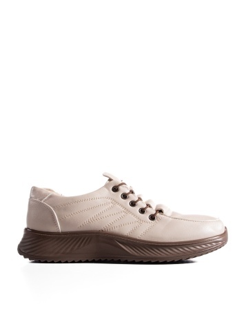 Pantofi dama casual bej din piele ecologica J01 - Img 4