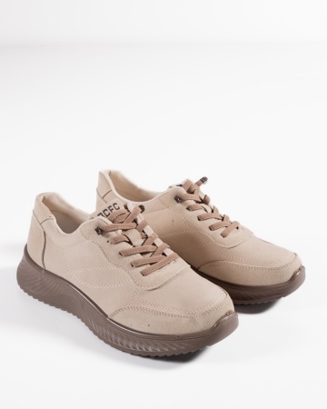 Pantofi dama casual bej din piele ecologica J62-3