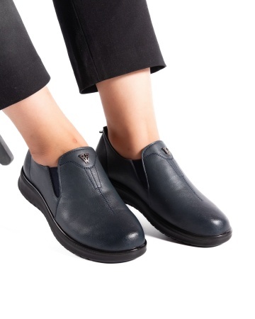Pantofi dama casual bleumarin din piele ecologica T05 - Img 3