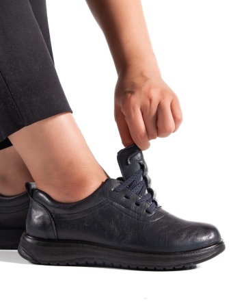 Pantofi dama casual bleumarin din piele ecologica T521 - Img 4