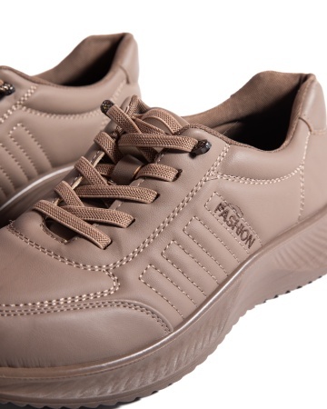 Pantofi dama casual camel din piele ecologica J15 - Img 6