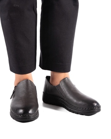 Pantofi dama casual gri din piele ecologica 3215 - Img 3