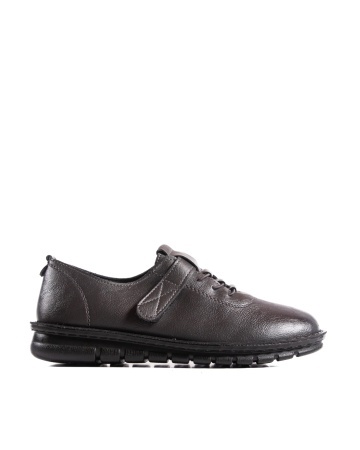 Pantofi dama casual gri din piele ecologica D2506 - Img 4