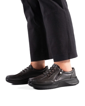 Pantofi dama casual gri din piele ecologica J12 - Img 4