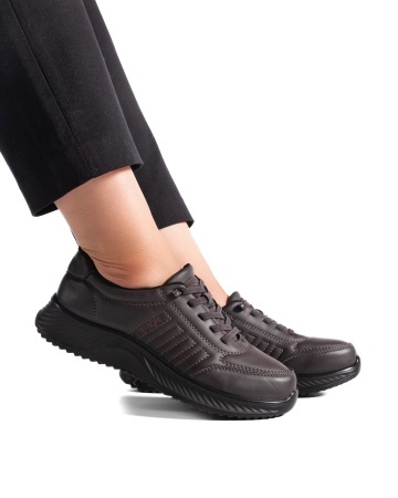 Pantofi dama casual gri din piele ecologica J15 - Img 2