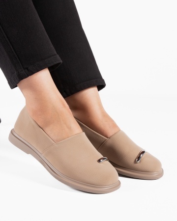 Pantofi dama casual kaki din piele ecologica intoarsa LF01-3 - Img 2