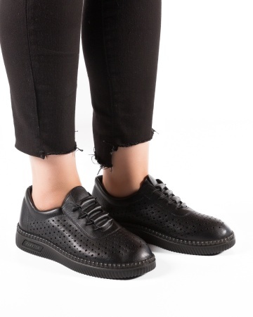 Pantofi dama casual Negri din Piele Ecologica Dtt