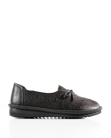 Pantofi dama casual Negri din Piele Ecologica Dzz - Img 4