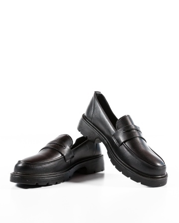 Pantofi dama casual Negri din Piele Ecologica Qaba - Img 5