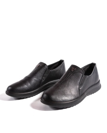 Pantofi dama casual negri din piele ecologica T05