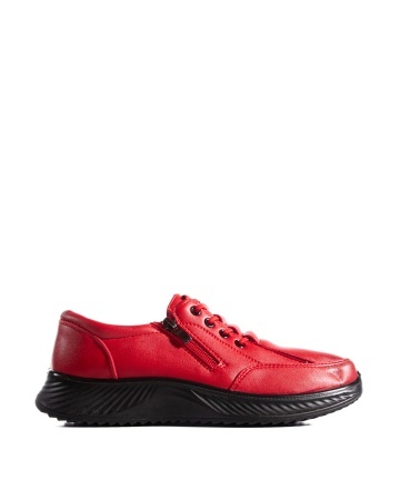 Pantofi dama casual rosii din piele ecologica J12 - Img 4