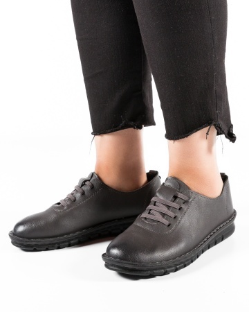 Pantofi dama Gri din Piele Ecologica Woc - Img 3