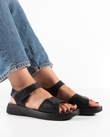 Sandale dama Negre din Piele Ecologica Jiz