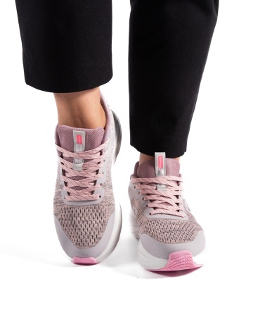 Sneakers dama gri din material textil F99296 - Img 2
