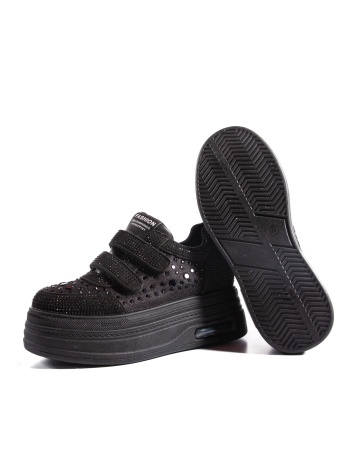 Sneakers dama negri cu platforma 6853 - Img 7