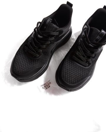 Sneakers dama negri din material textil F99296 - Img 8