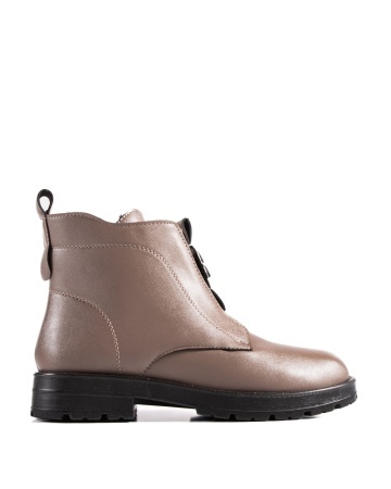 Ghete dama imblanite kaki din piele ecologica Z56-15 - Img 4