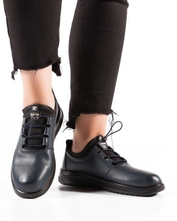 Pantofi dama Bleumarin din Piele Ecologica Mnin - Img 2