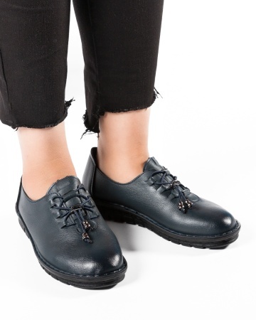 Pantofi dama Bleumarin din Piele Ecologica Uxon