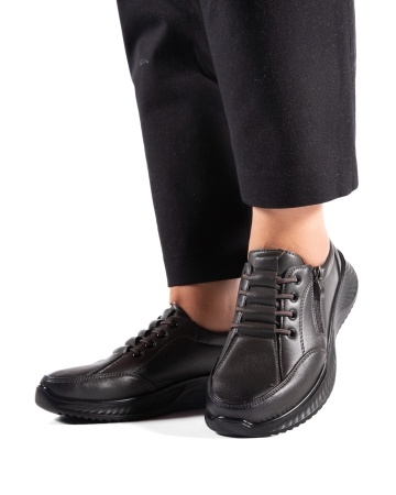 Pantofi dama casual gri din piele ecologica J12